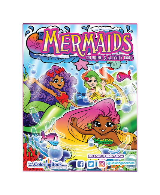 Really Big Coloring Books | ColoringBook.com - Mermaids Coloring Book 8.5"x11"