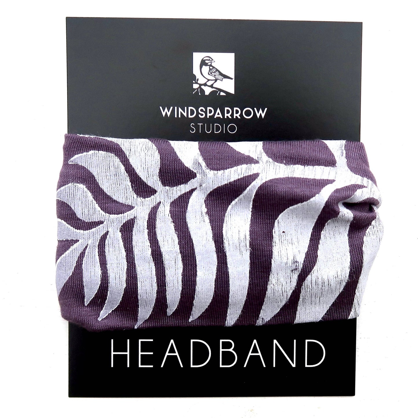 Windsparrow Studio - Headband - Frond (white ink)