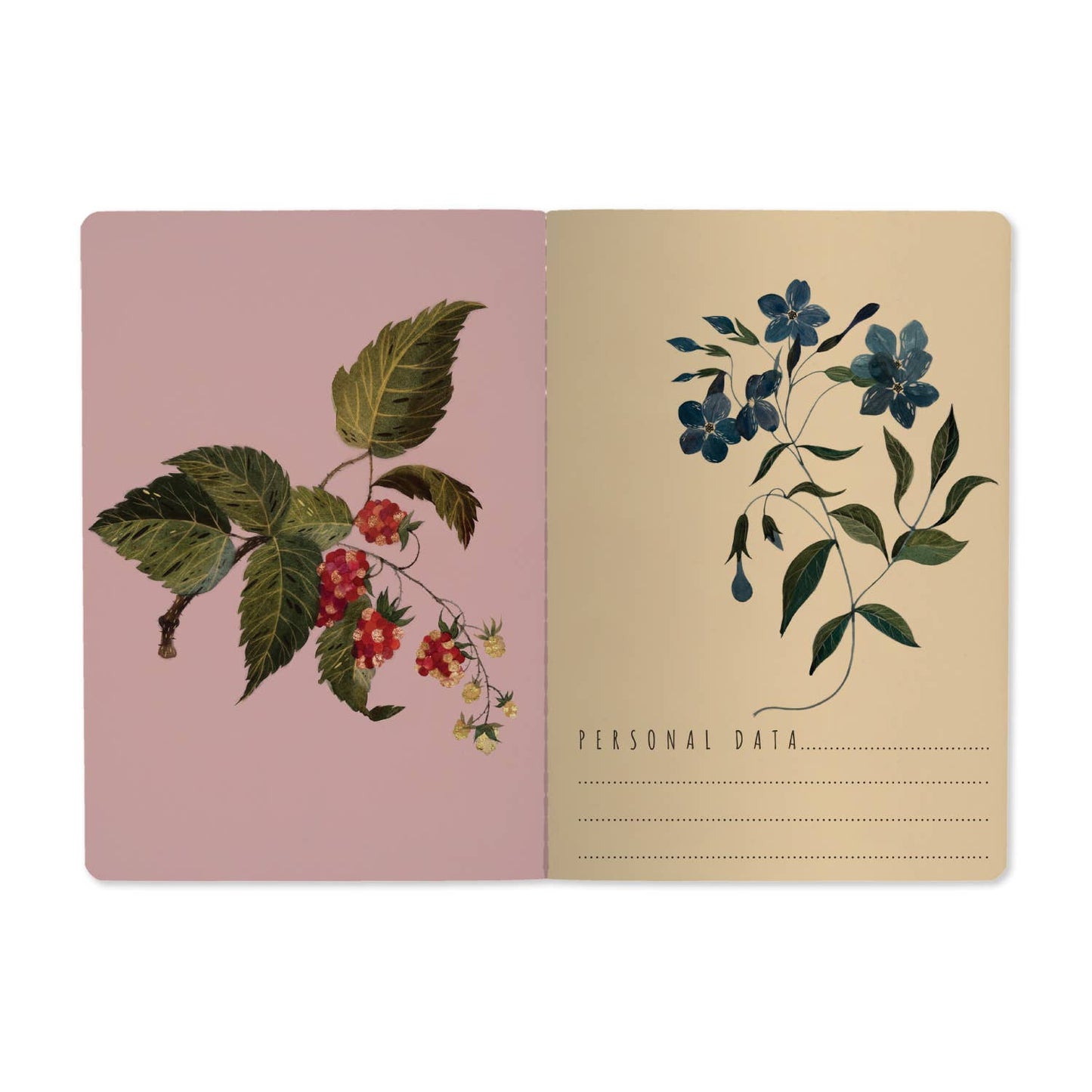 BV by Bruno Visconti - A5 Notebook - Forest Flowers on White