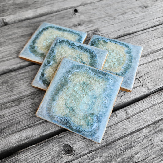 Dock 6 Pottery - Square Coaster - Ash - Individual Coaster