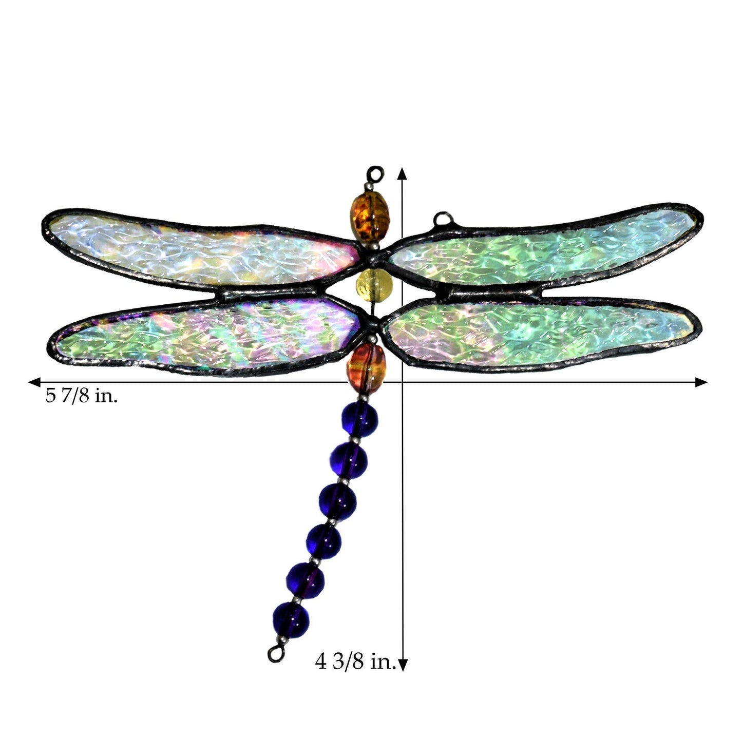 J Devlin Glass Art & Bert Anderson Collection - ORN 112 Dragonfly Ornament