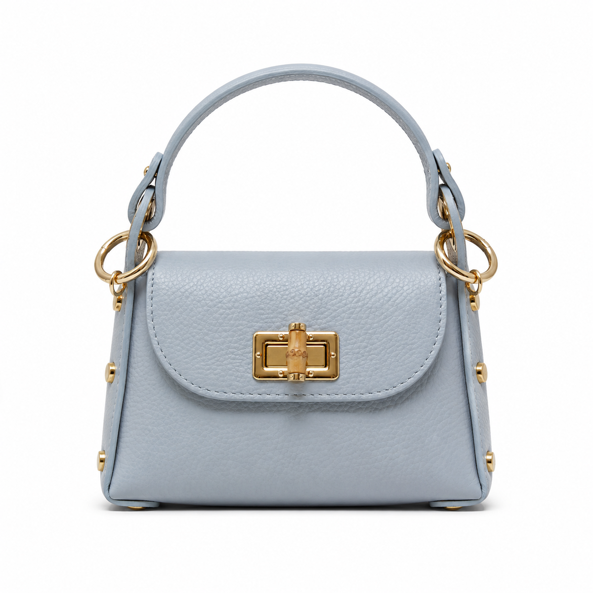 German Fuentes Handbags - GF1075 GENUINE ITALIAN LEATHER  BAMBOO CLASP, CROSSBODY BAG