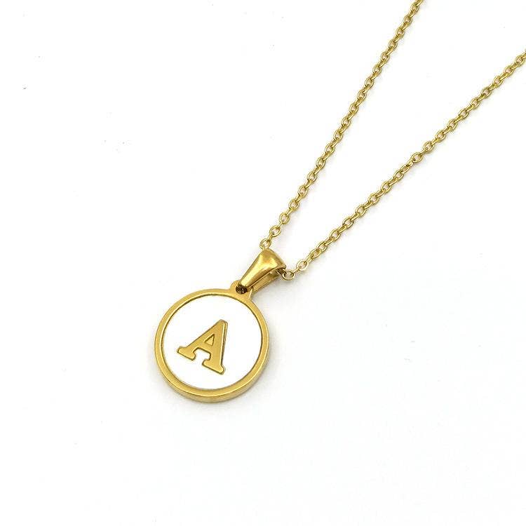 Mio Queena - Round 18K Gold-plated Stainless Steel 26 Letters Necklace