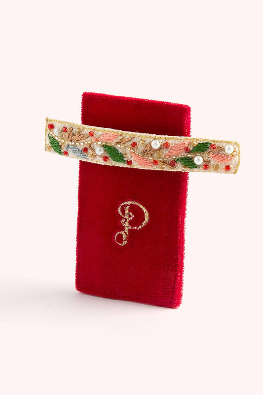Powder Design inc - US - Single Hair Barette - Holly Berry, Red