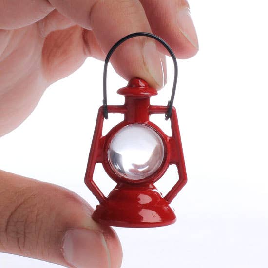Factory Direct Craft - 1-3/4" Dollhouse Miniature Red Railroad Lantern