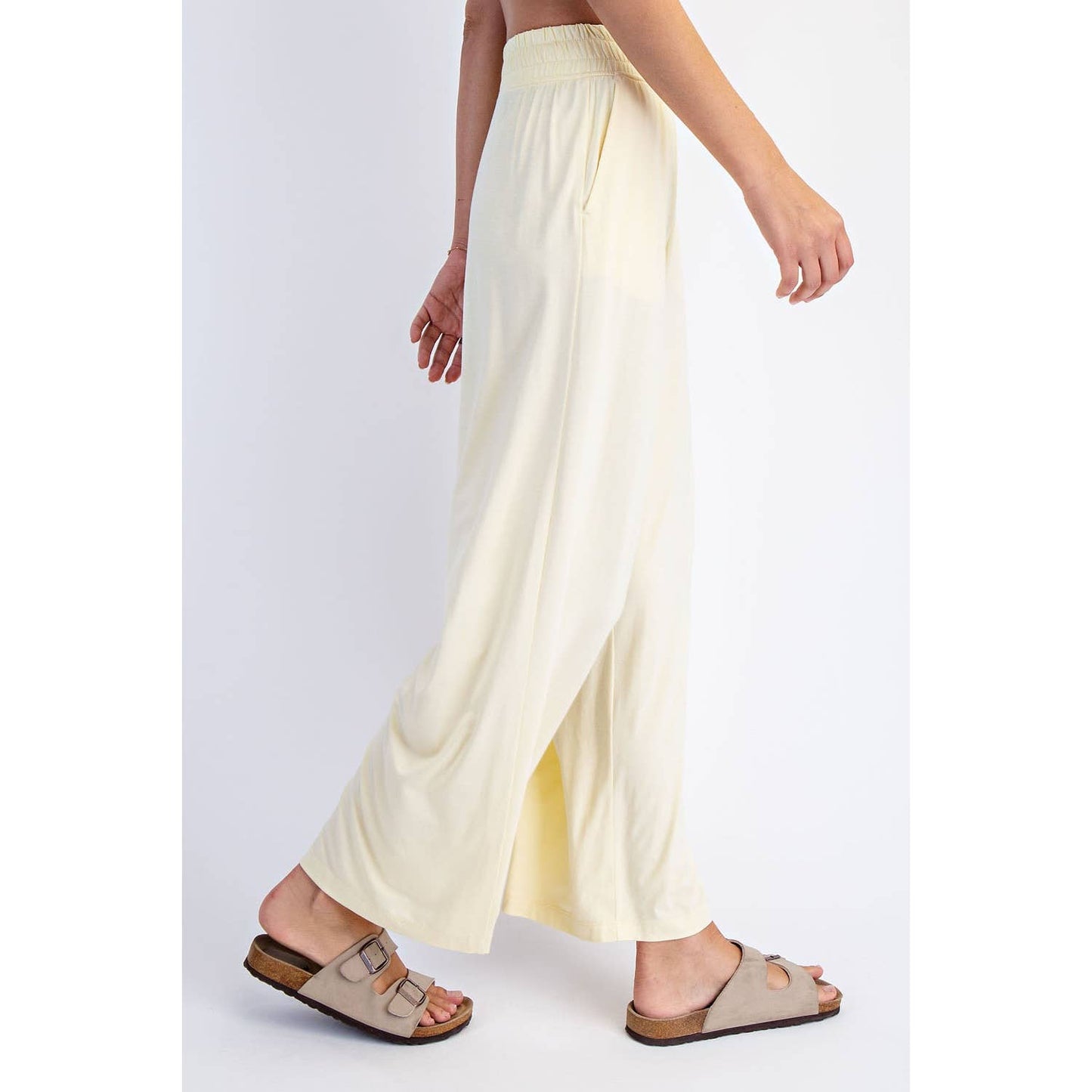 Rae Mode - VISCOSE MODAL CROPPED WIDE LEG PANTS