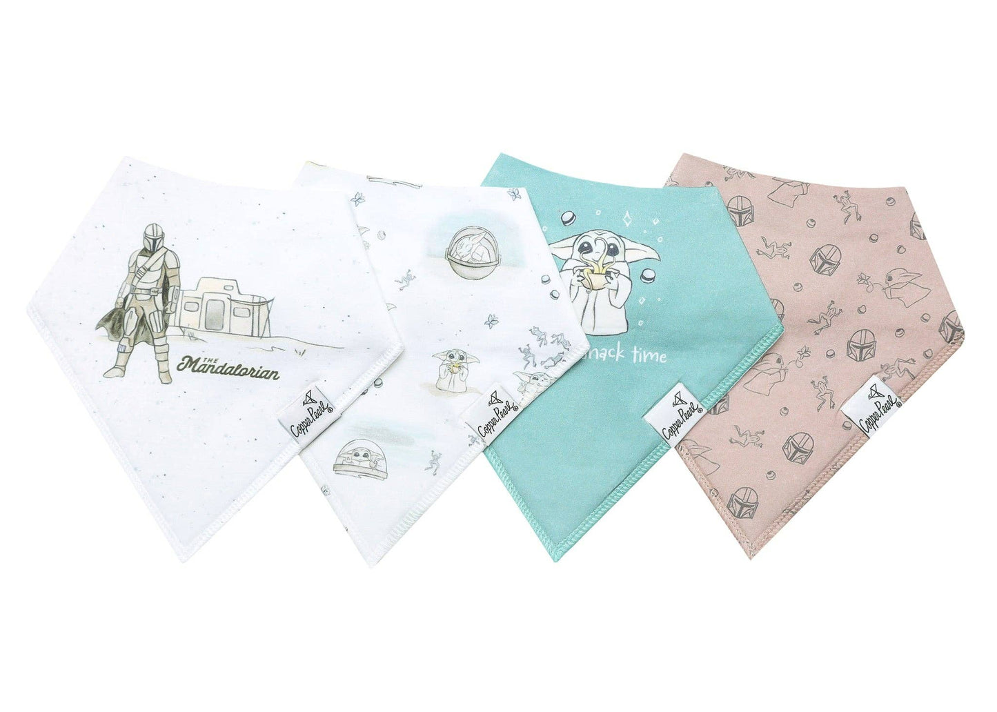 Copper Pearl - 4 Pack Baby Bandana Bibs - Star Wars Grogu