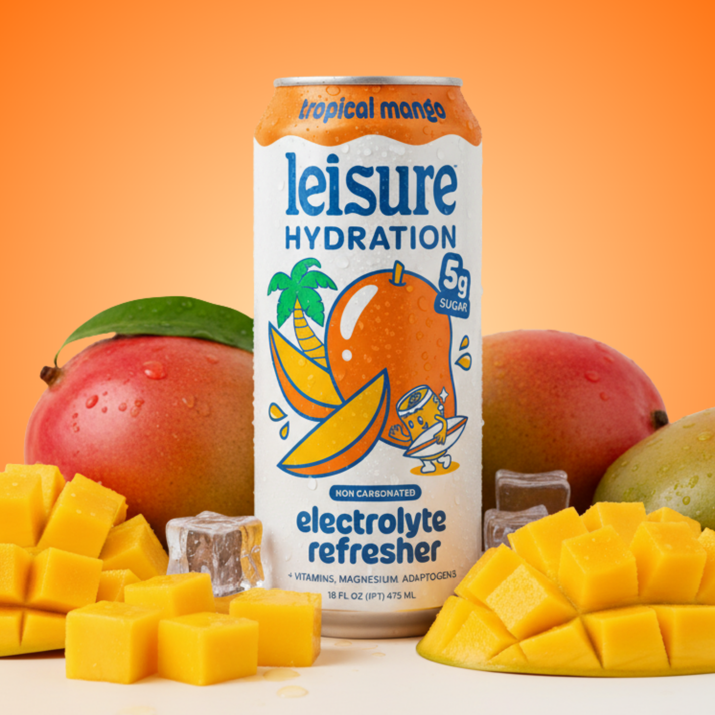 Leisure Hydration - Leisure Hydration Electrolyte Tropical Mango (16 oz x 12 pack)