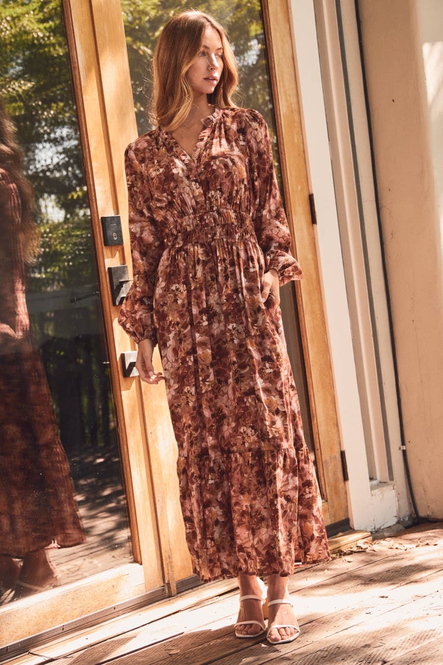 Oddi - Floral Printed Midi Dress