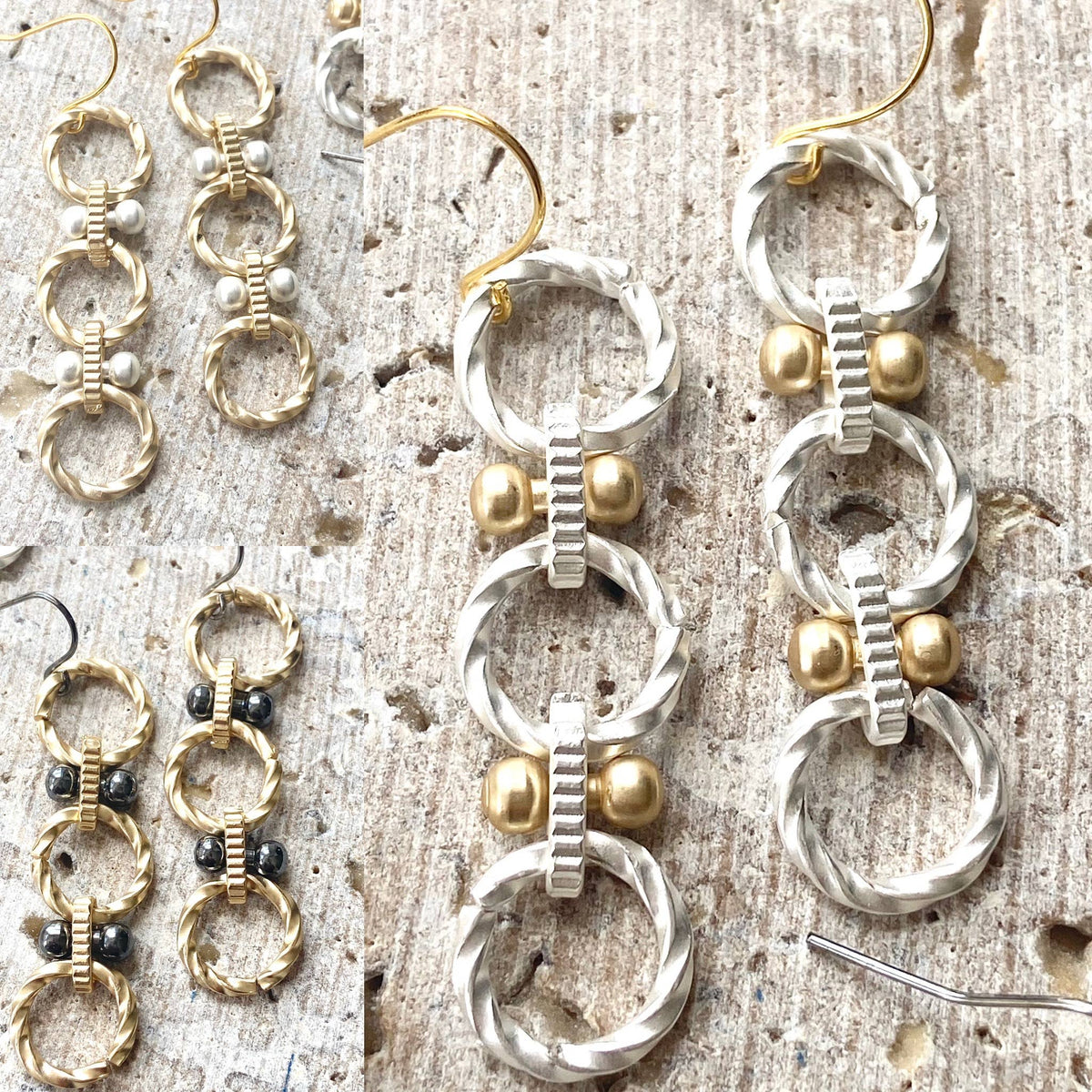 VB&CO Designs Handmade Jewelry - Handmade earrings matte metal  Boutique Jewelry Trending Now
