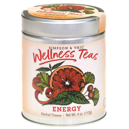 Simpson & Vail - Energy Herbal Wellness Tea - 4 Ounce Tin