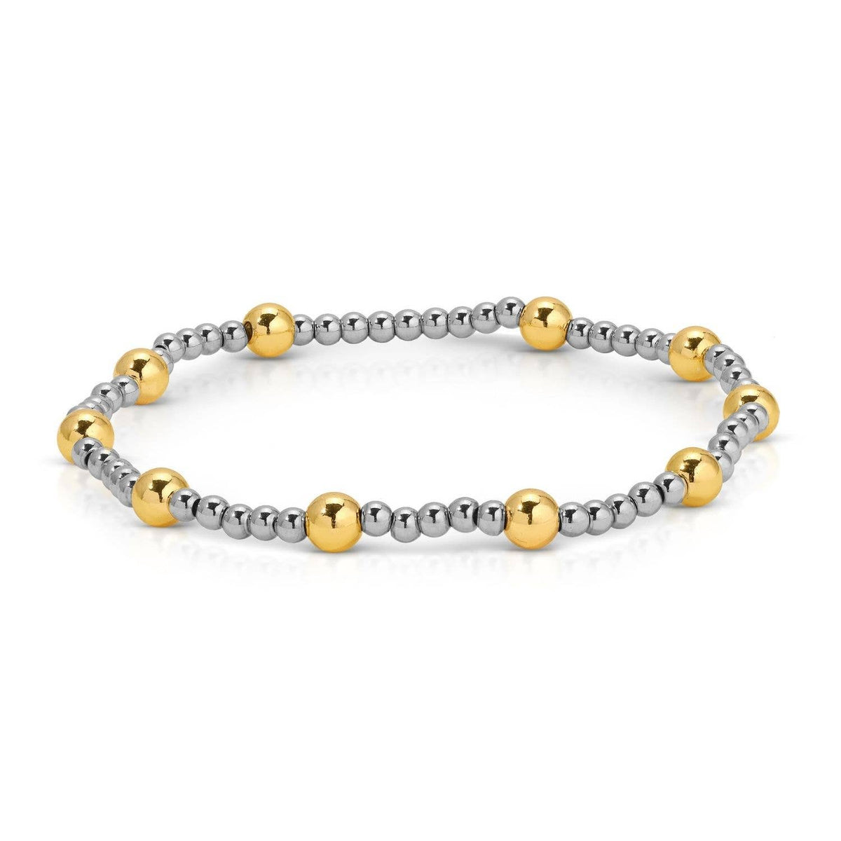 Splendid Iris - Two-Tone Stretch Bracelets 3mm/5mm