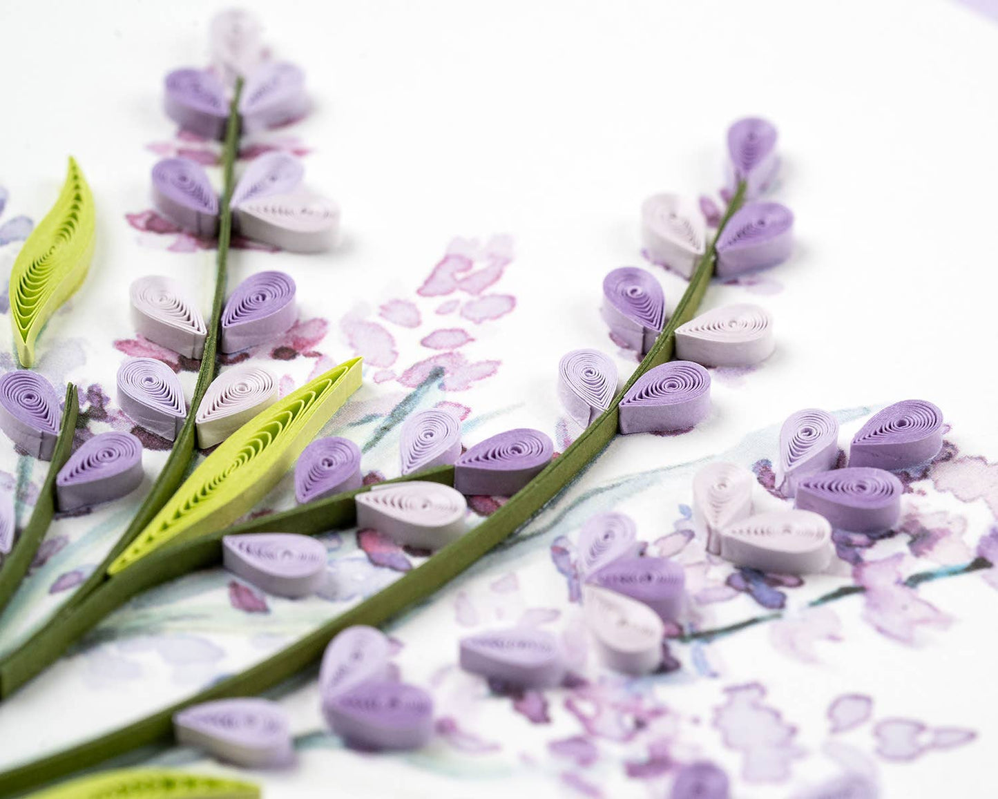 Quilling Card - Quilled Lavender Bunch Greeting Card