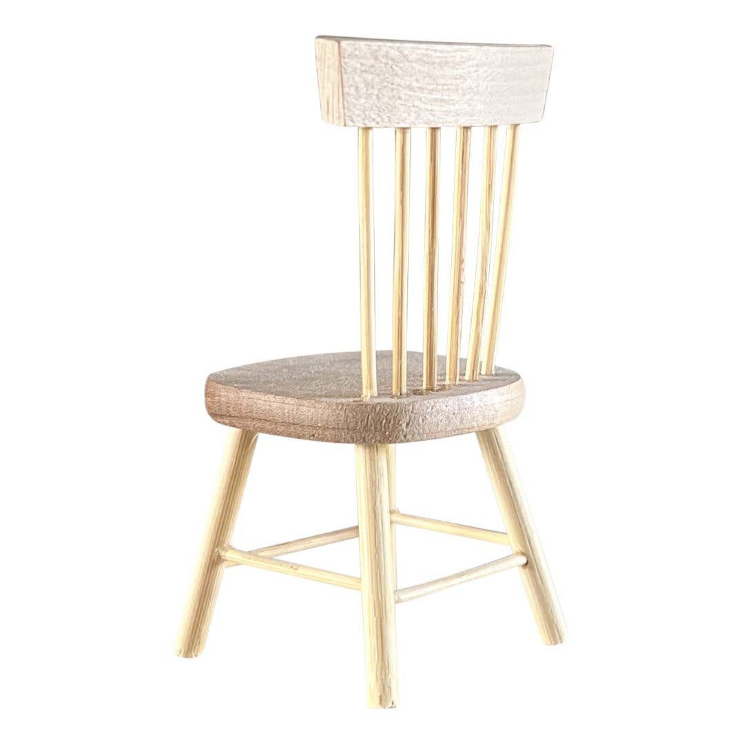 Macy Mae Dollhouse Designs - Dollhouse Classic Windsor Dining Chair | Natural Wood