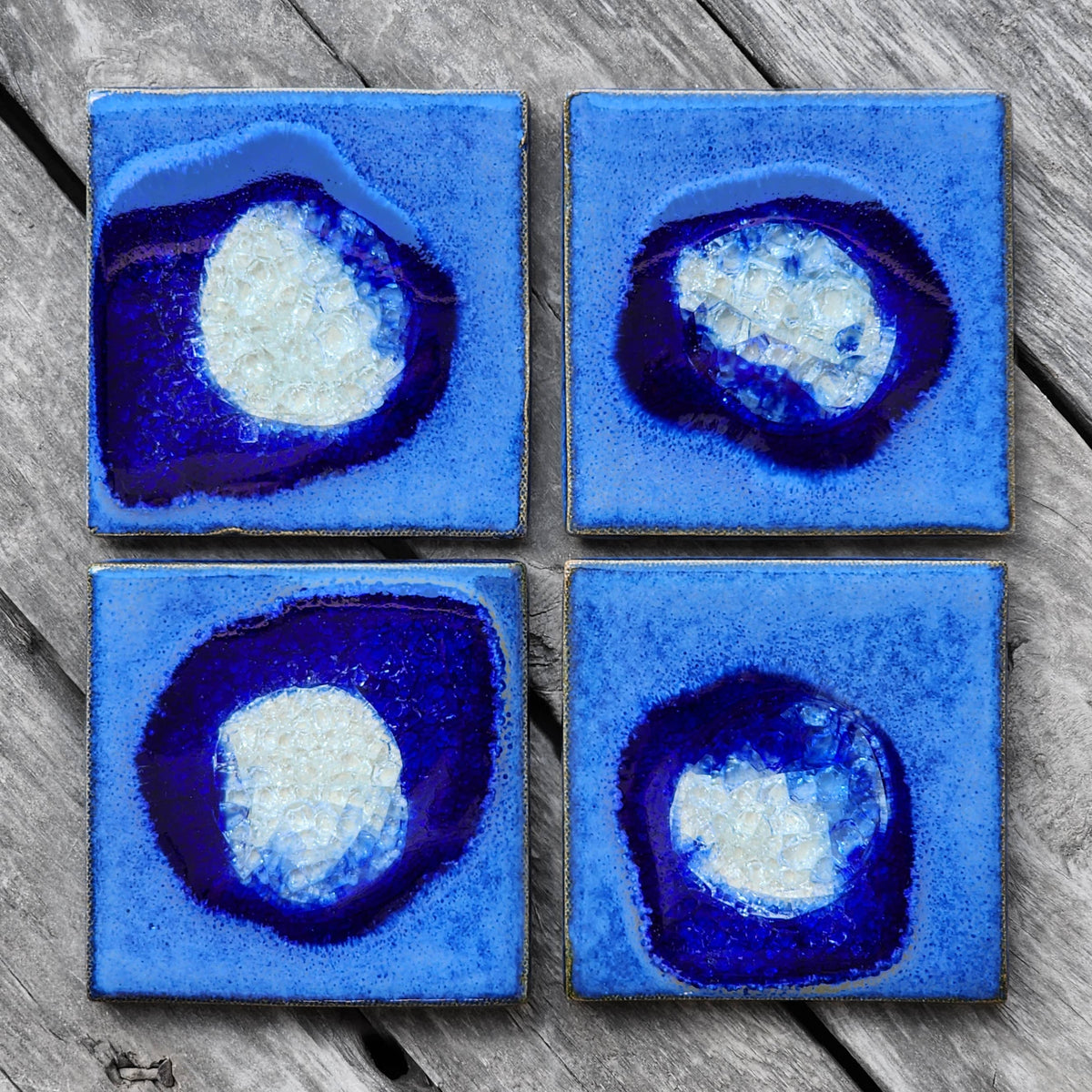 Dock 6 Pottery - Square Coaster - Starry Night- Individual Coaster