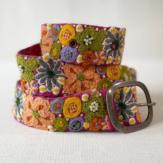 Jenny Krauss - Wildflowers Embroidered Wool Belt