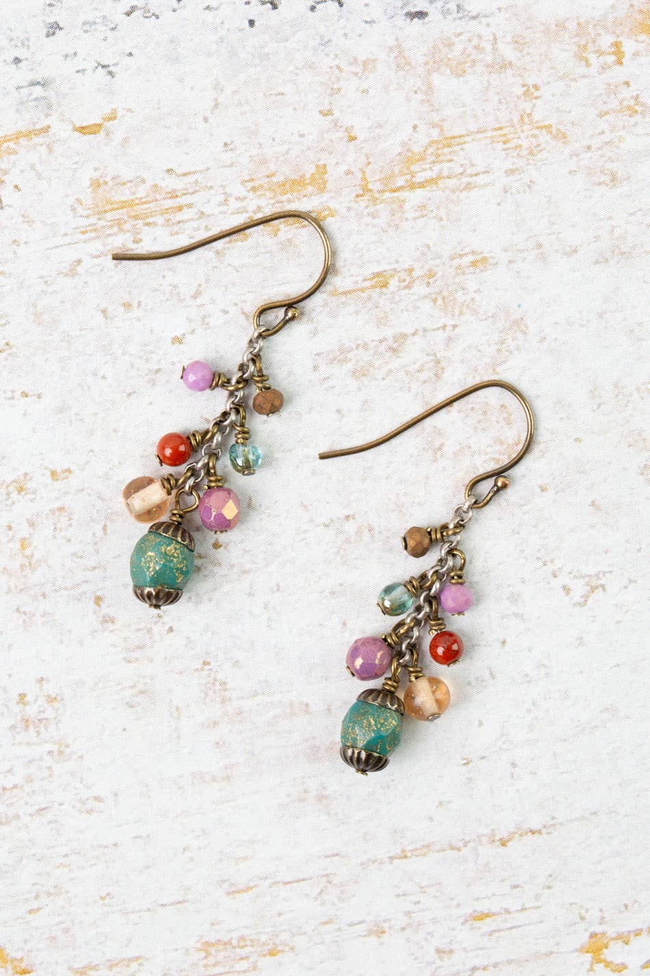 Anne Vaughan Designs Jewelry - Earthen Czech Glass Cluster Earrings