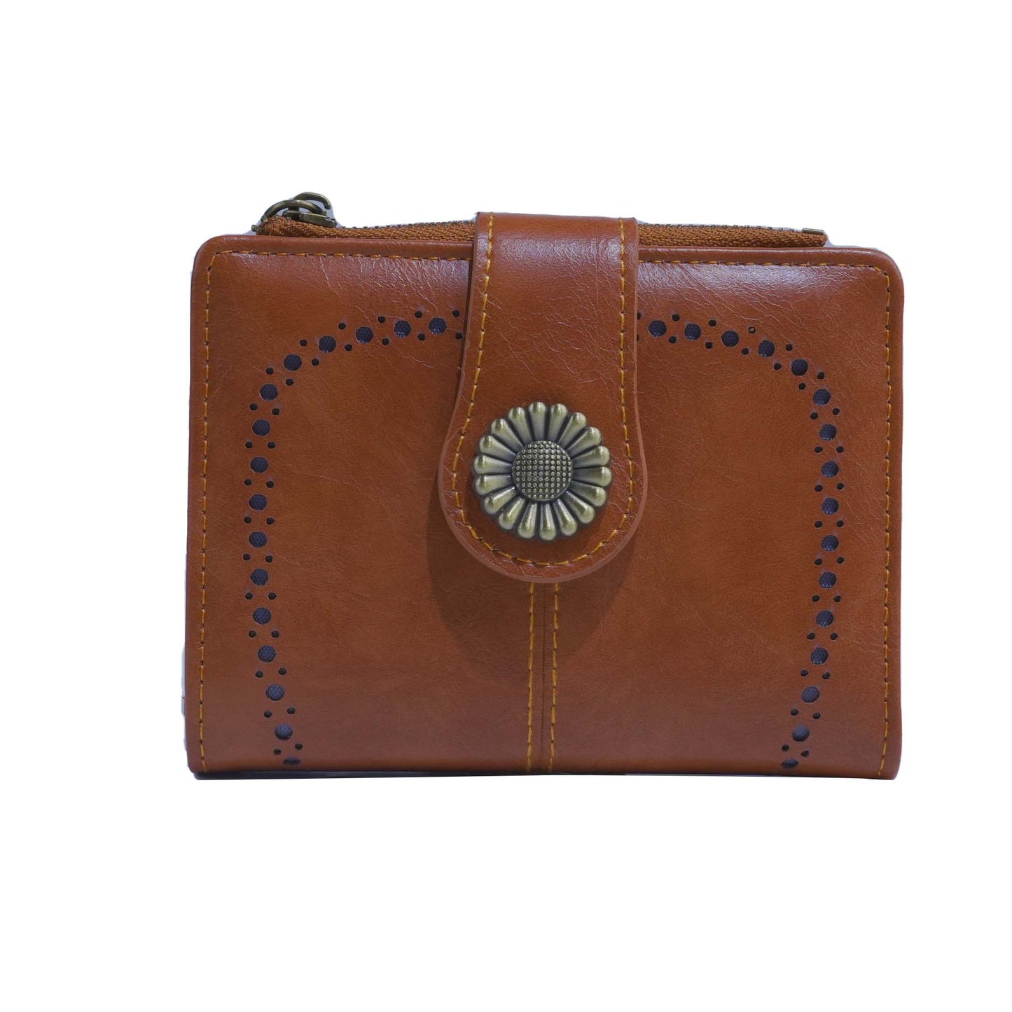 MiMi Wholesale - YX25766-6 Lena Vegan Leather Laser Cut Out Detail Wallet