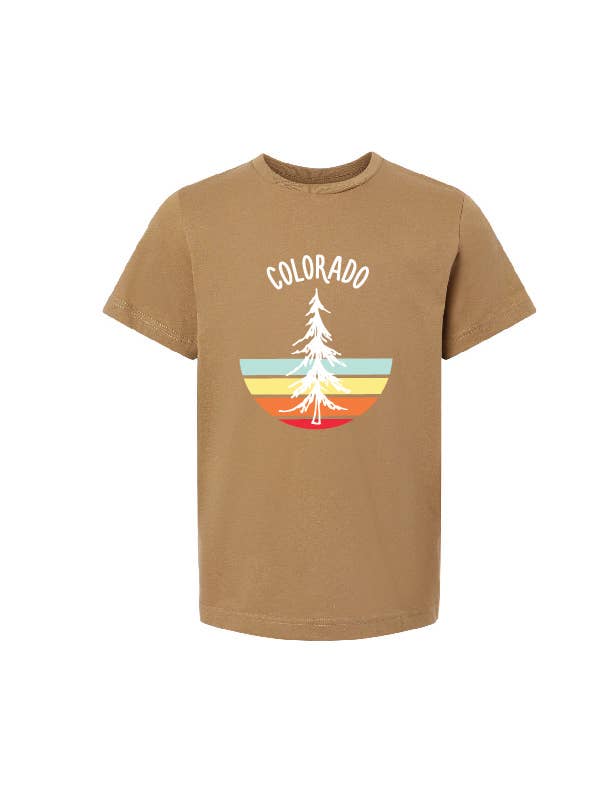MT Brand Apparel - Colorful Pine - Youth Crew Neck Tee - Customizable