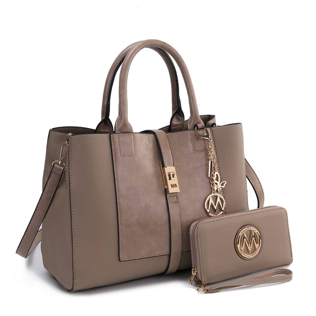 MKF Collection - MKF Yola Women's Satchel Bag with Wallet Set.
