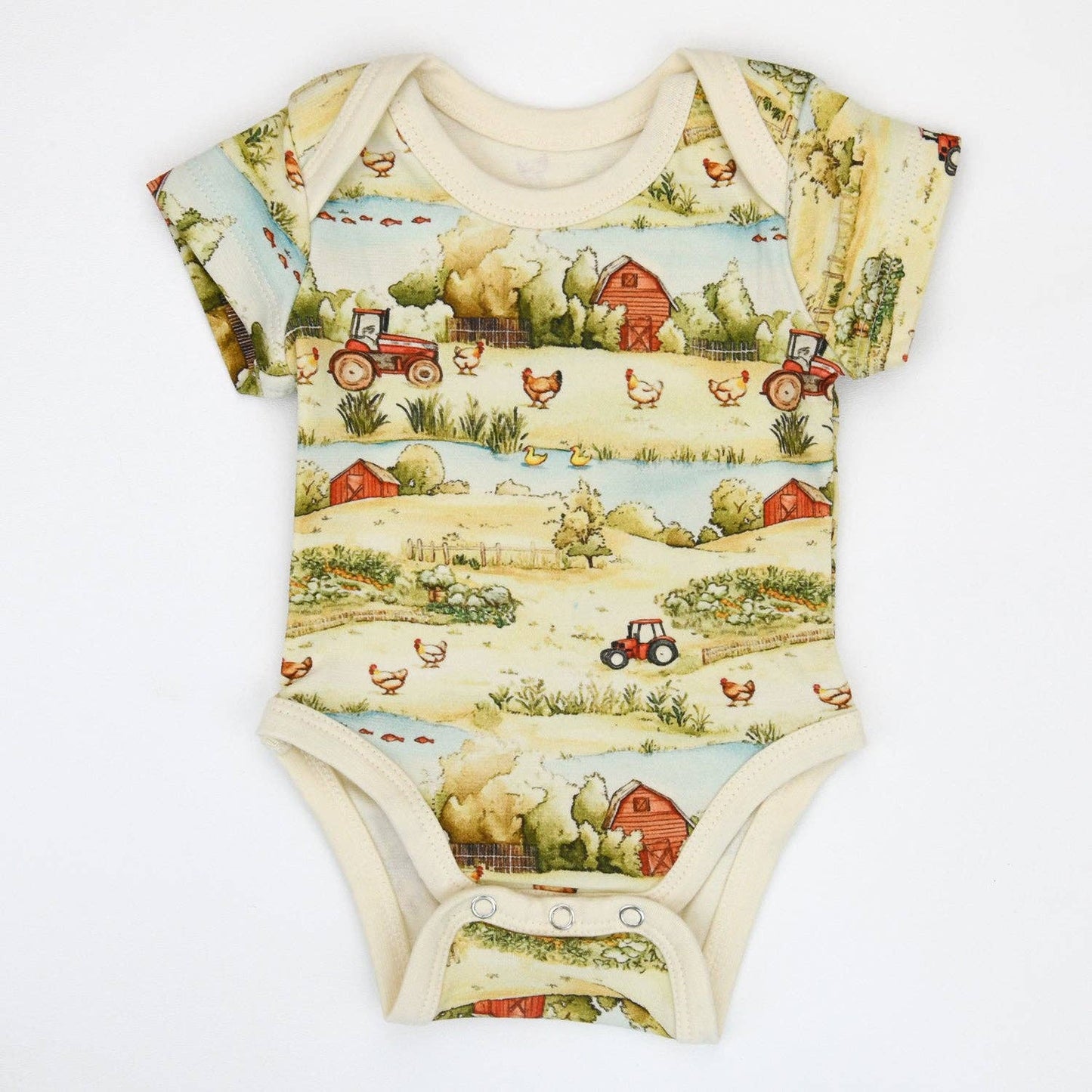 Earthy - Organic Cotton Short Sleeve Baby Bodysuit, Ranger