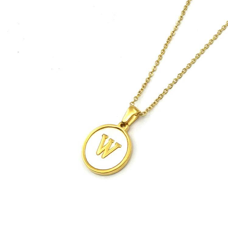 Mio Queena - Round 18K Gold-plated Stainless Steel 26 Letters Necklace