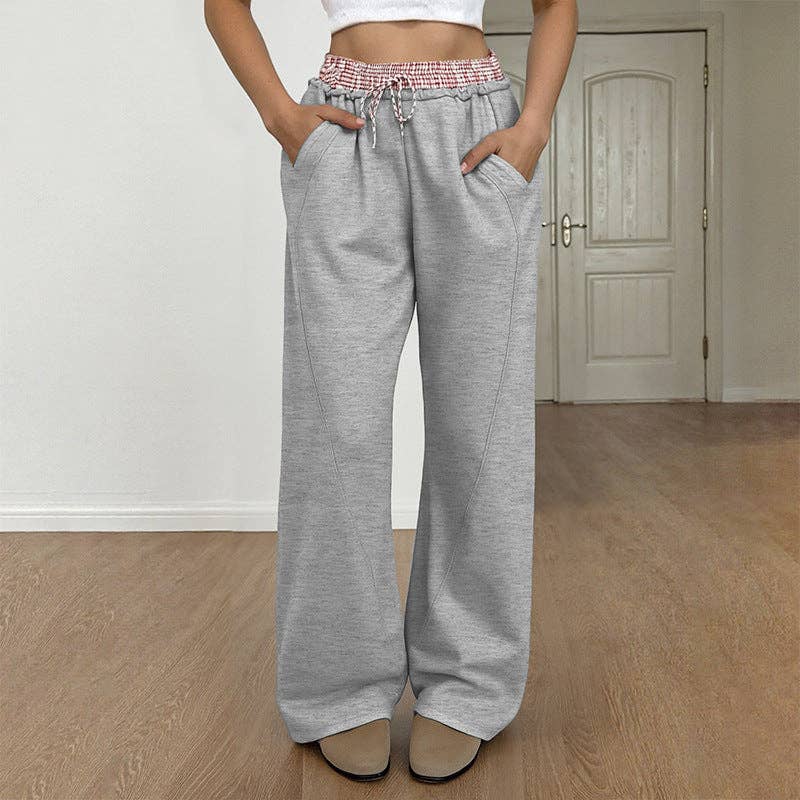 Lovesoft - TikTok Trend Color Block Wide Leg Casual Pants Women