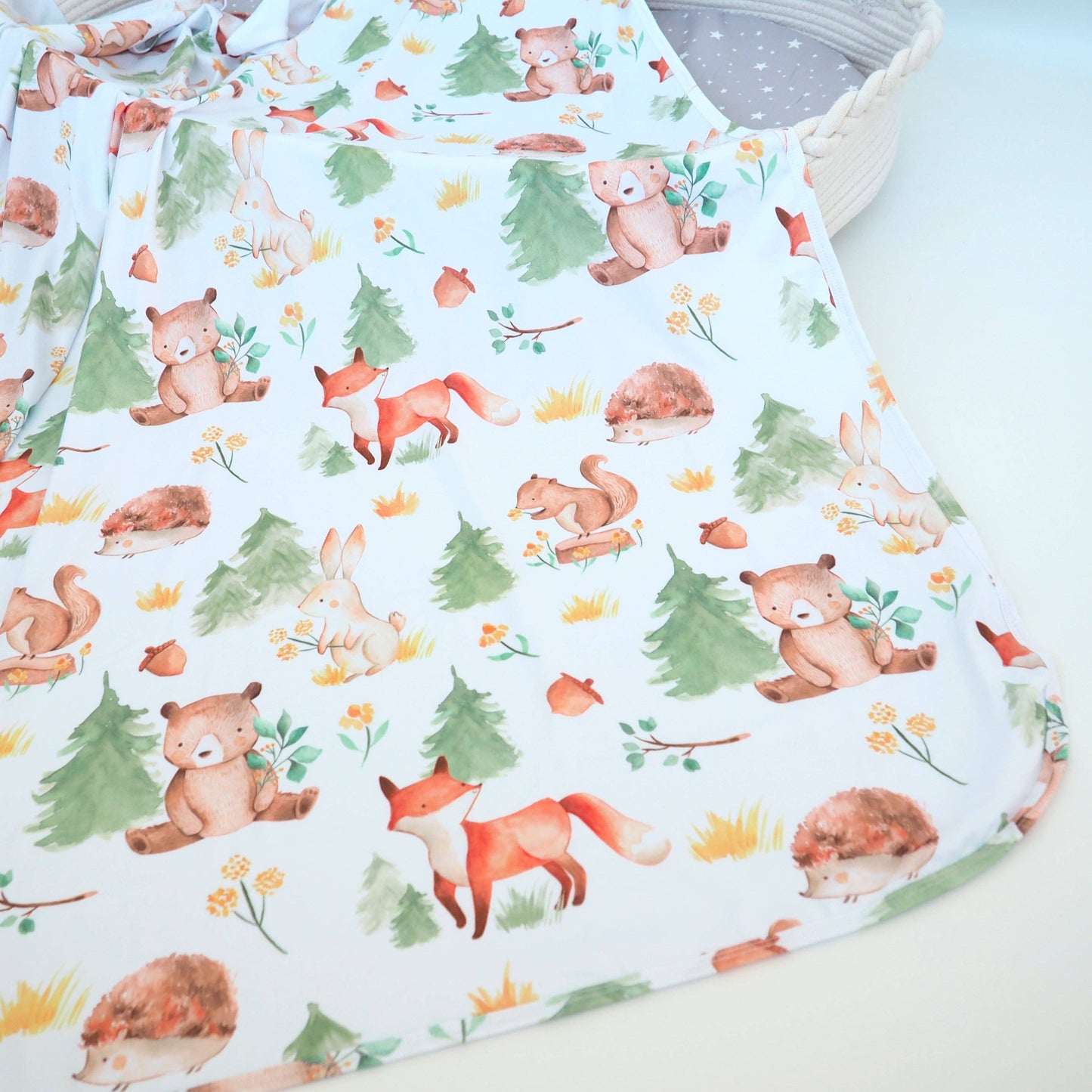 Honey Lemonade - Buttery Soft and Stretchy Swaddle Blanket - Forest Friends