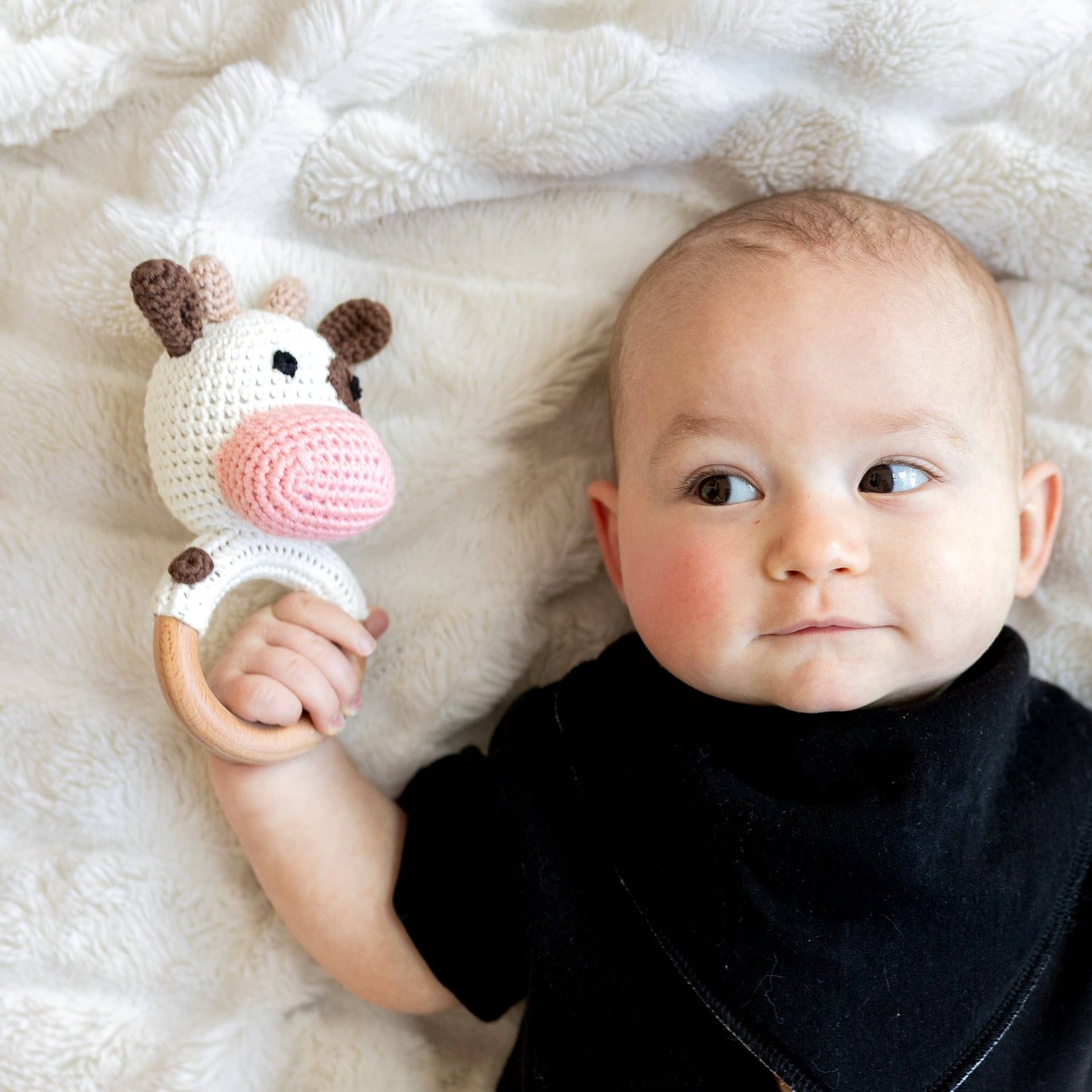 Wonderjoys Baby Co - Animal Hand Crochet Rattles - Barnyard Friends