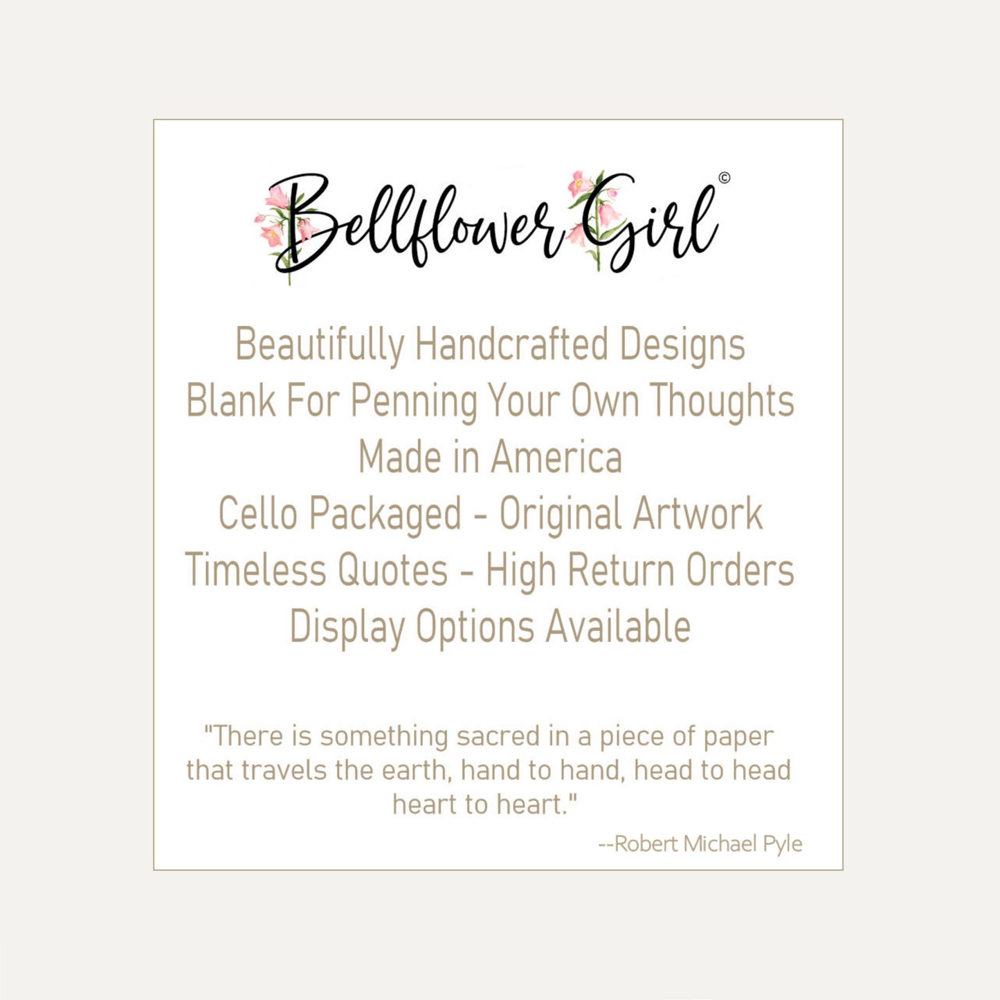 Bellflower Girl -  A Little Card... Big Thank You - Watercolor - Friend Card