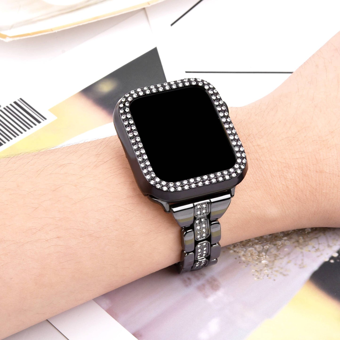 ShopTrendsNow - Rhinestone Crystal Bling Apple Watch Case Frame