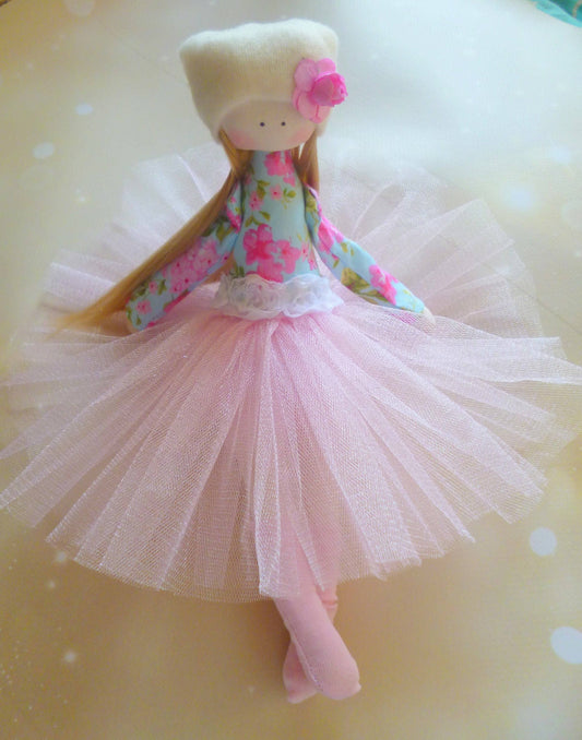 ChernikovaNataliya - Handmade Little Princess Ballerina Textile Doll, Gift