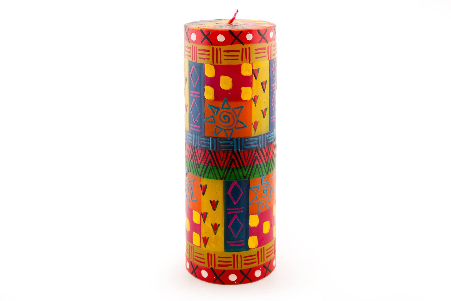 Thumbprint Artifacts - Multi Color Ethnic Candle