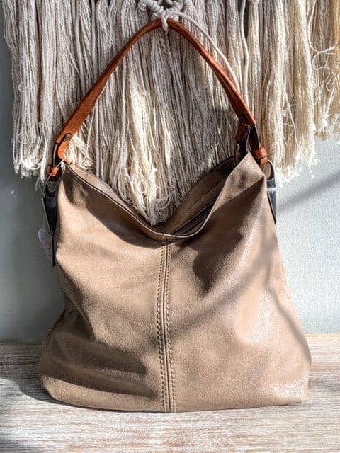 MiMi Wholesale - LHL001-2 Side Metal Accent Hobo Bag