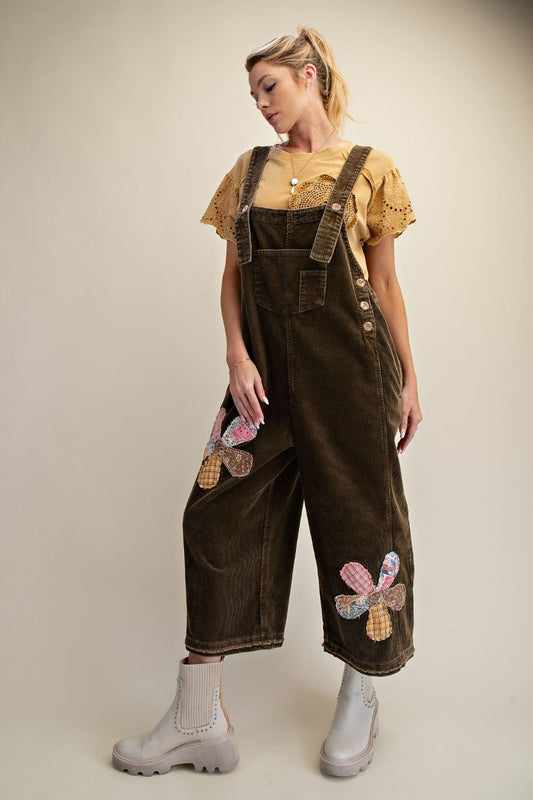 Flower Overalls Olive