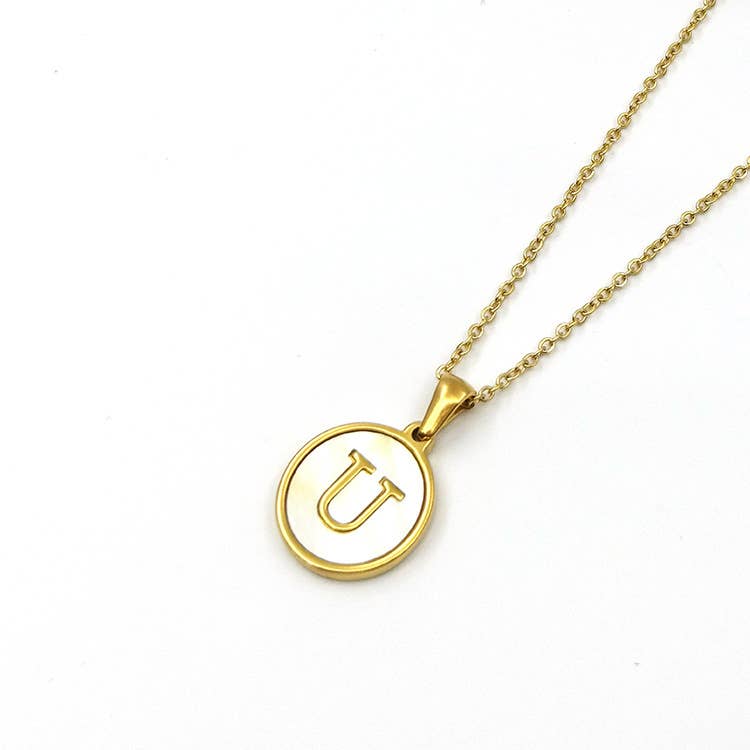 Mio Queena - Round 18K Gold-plated Stainless Steel 26 Letters Necklace
