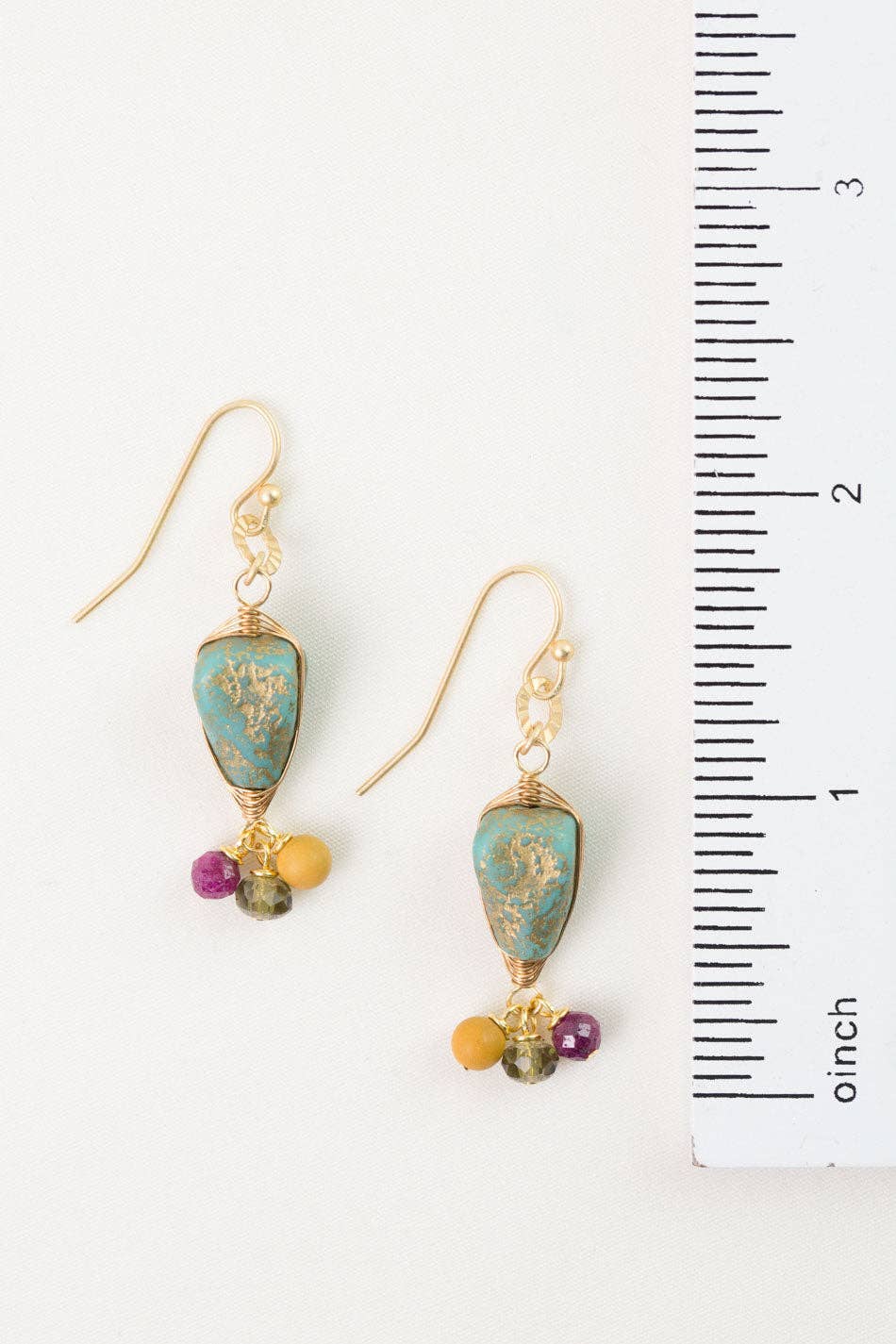 Anne Vaughan Designs Jewelry - Ember Czech Glass Herringbone Earrings