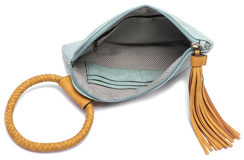 MiMi Wholesale - BP204 Fashion Cuff Handle Tassel Wristlet Clutch