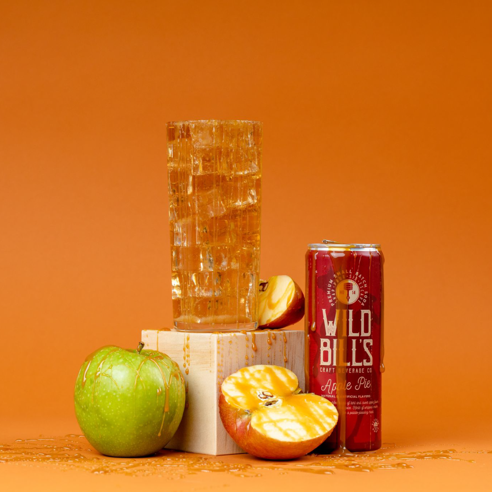 Wild Bill’s Craft Beverage Co. - Apple Pie - Premium Cane Sugar Soda, 12-Pack, Cans