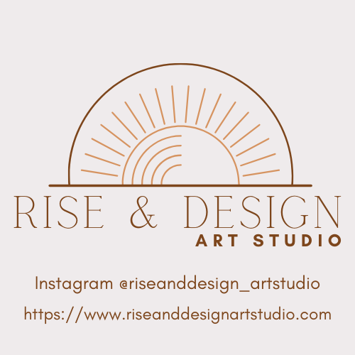 Rise and Design Art Studio - Lavender Mug Blue Accents – Handmade Ceramics (12–16 oz)