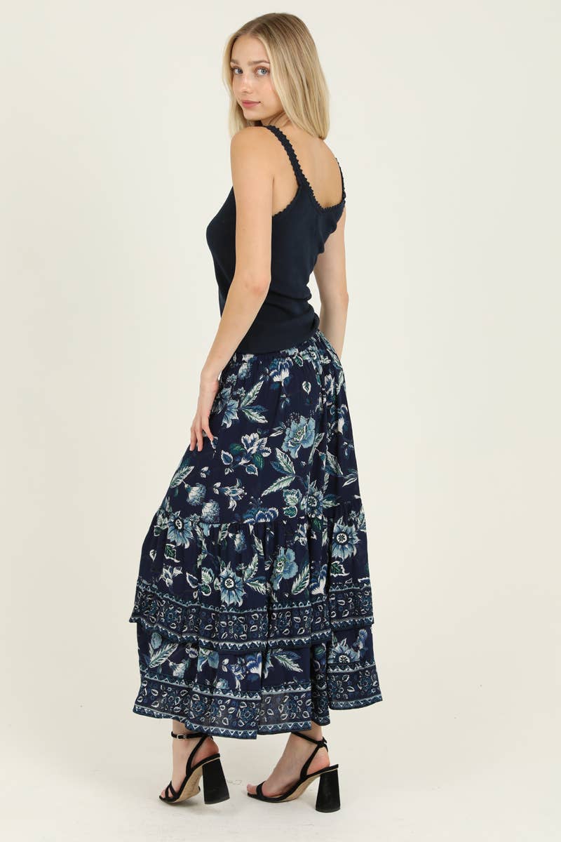 Nostalgia - E6E87-A730 PRINTED MAXI SKIRT