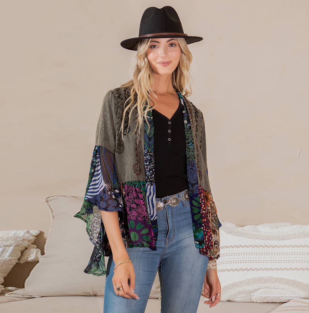 Young Threads - Boho Rustic : Embellished Shrug