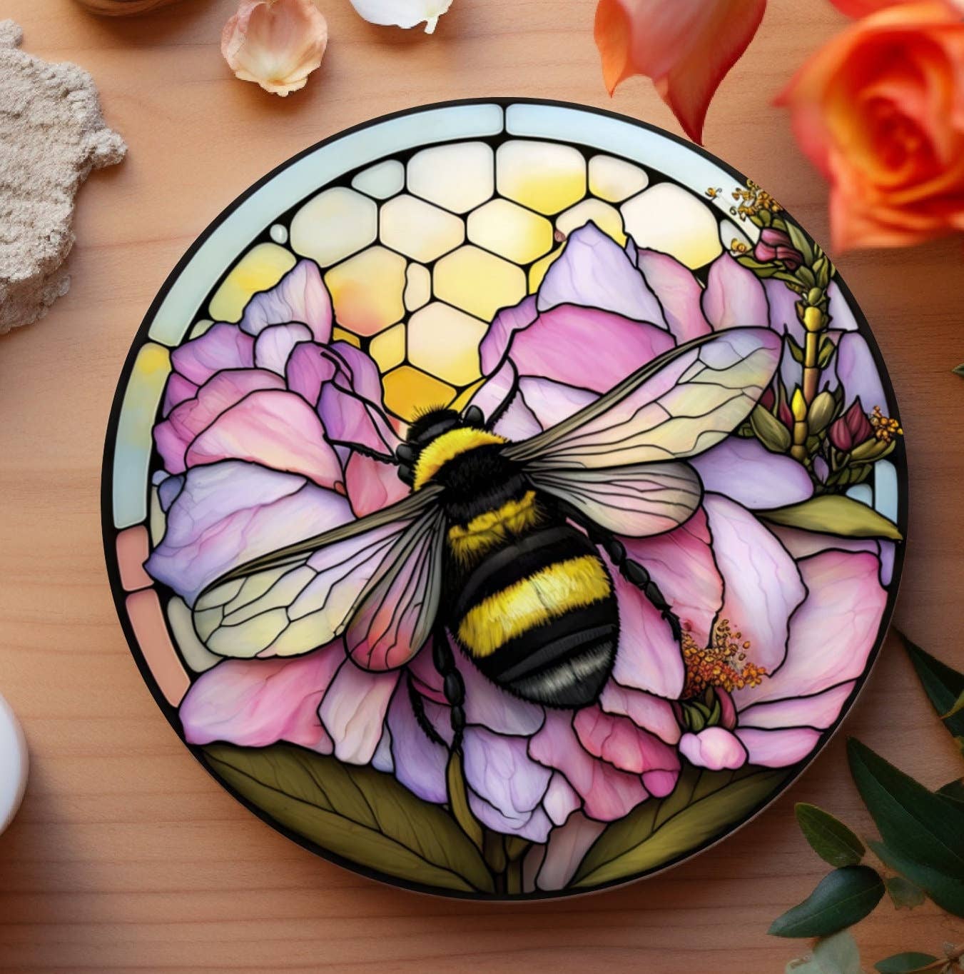 Fernville Creations - Nature-Inspired Stained Glass Ceramic Coasters