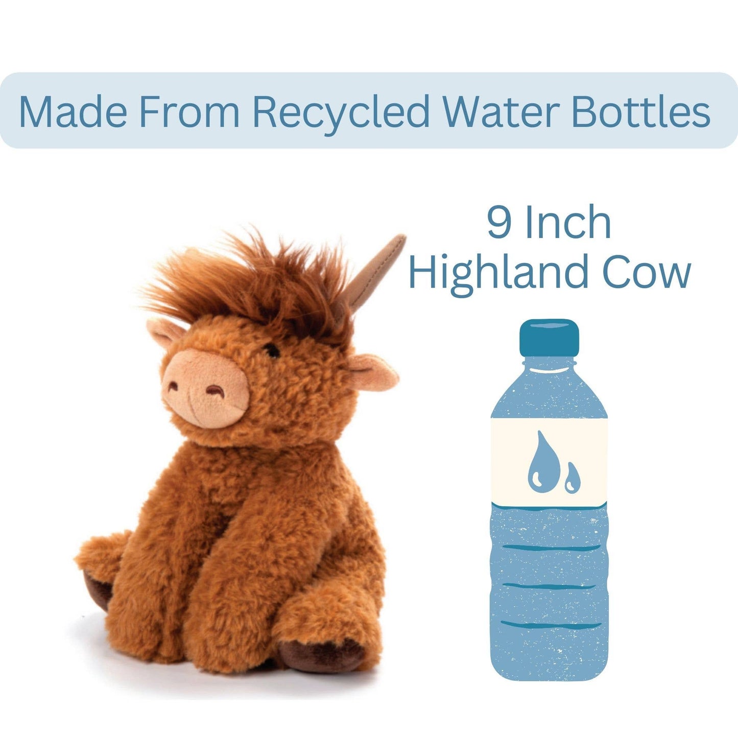 The Petting Zoo - Wild Onez Highland Cow Small 9" (20cm) Farm/Barnyard Animal