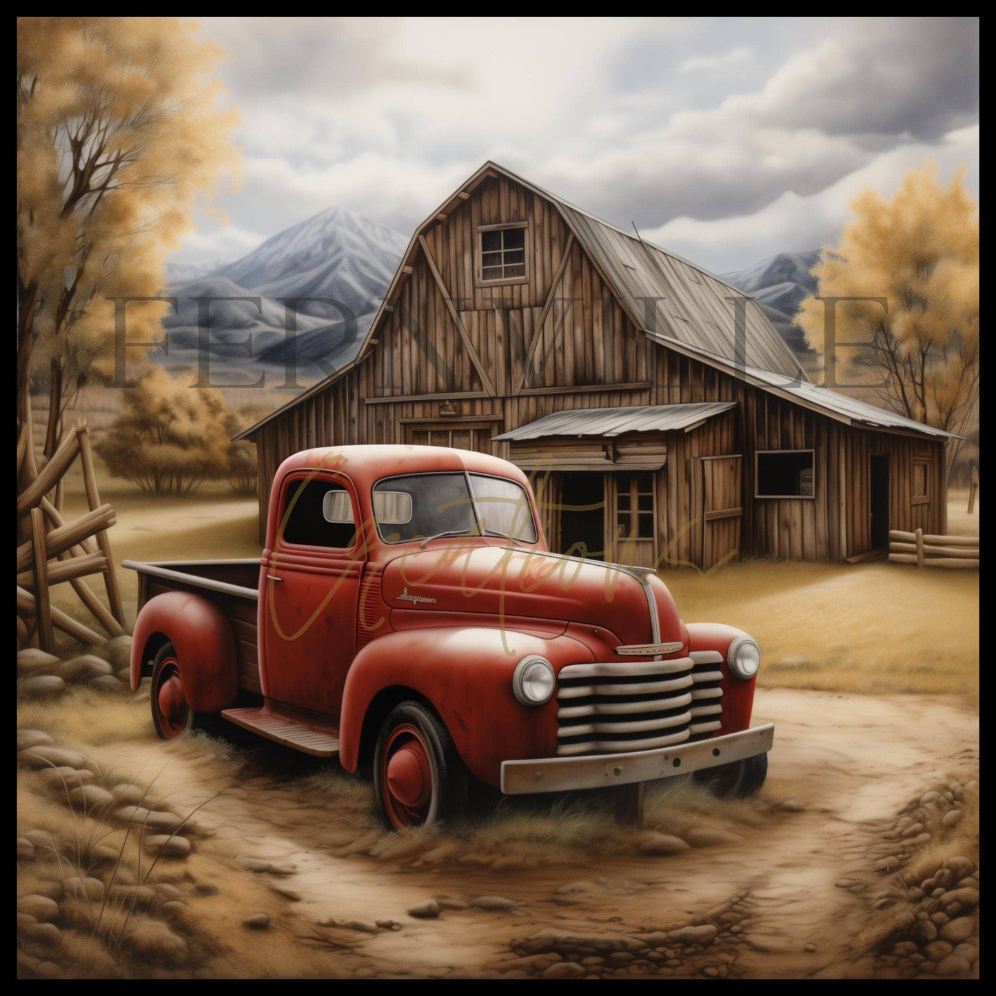 Fernville Creations - Tempered Glass Cutting Board: Farmhouse Kitchen Tray