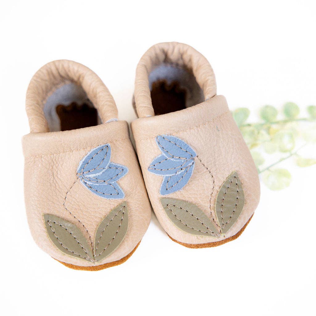 Starry Knight Design - Bluebell on Barley Leather Shoes Moccs Baby and Toddler
