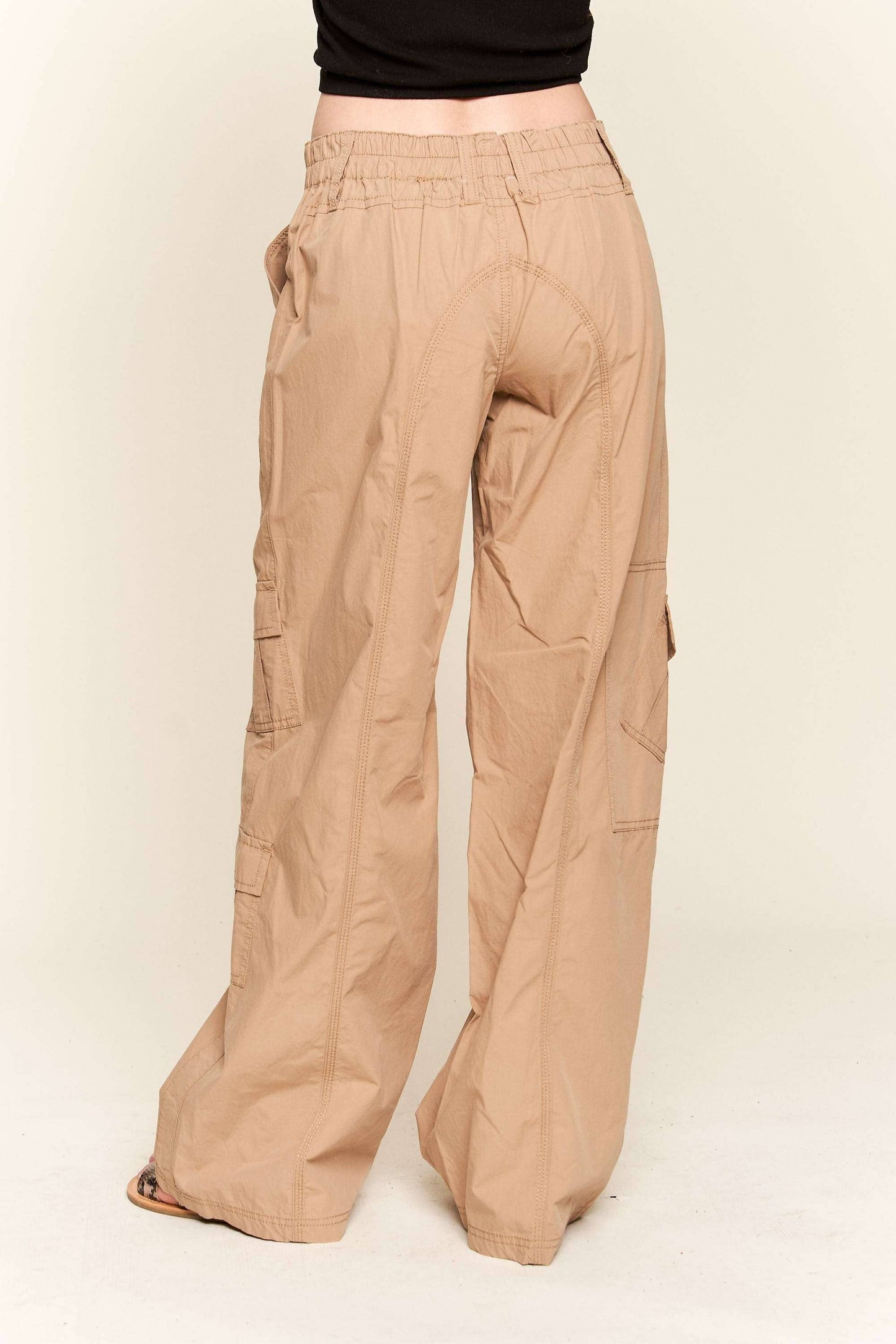 ADORA LA - LOW-RISE CASUAL CARGO PANTS