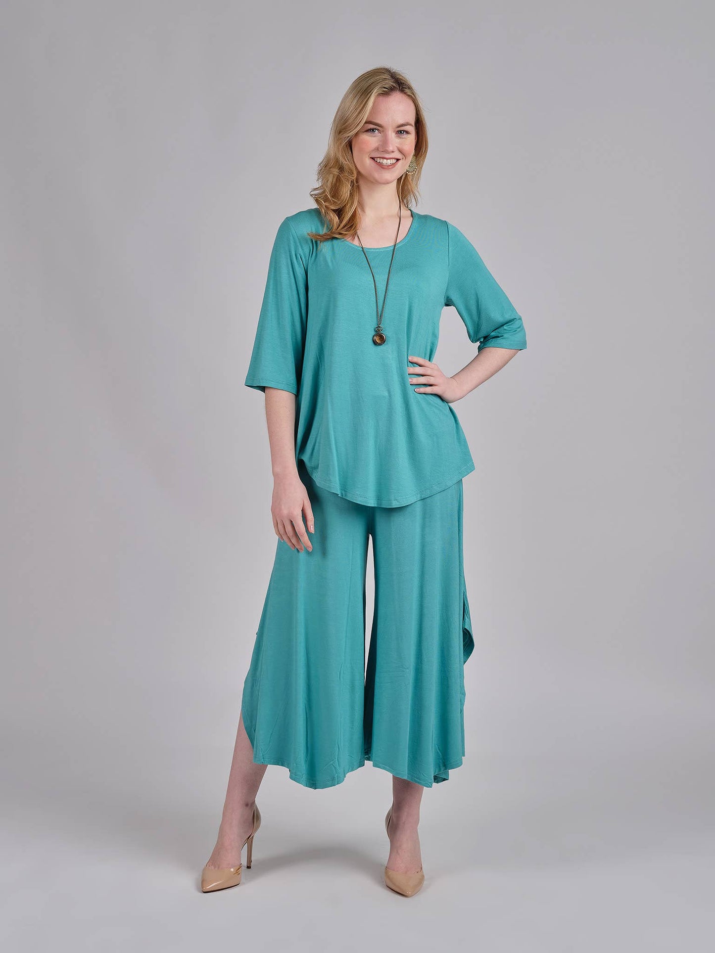 Windhorse Trading Inc - Wide-leg silhouette and Side-Slit.  NP61