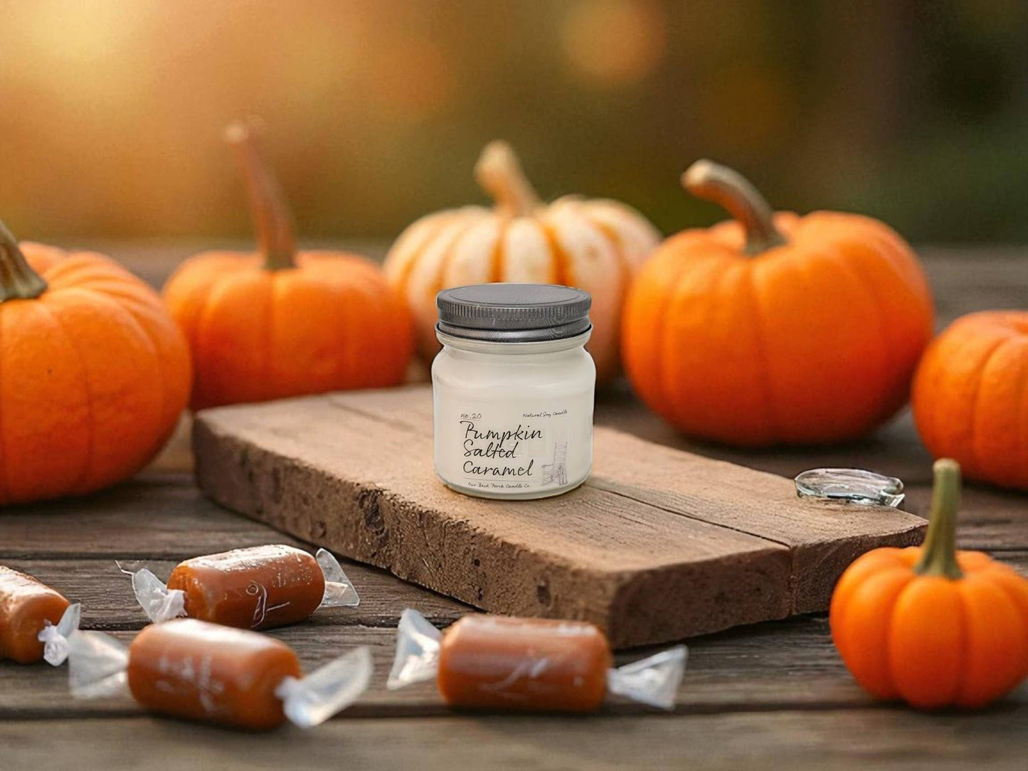 Back Porch Candle Co - Pumpkin Salted Caramel | Hand-Poured Soy Candle | Farmhouse