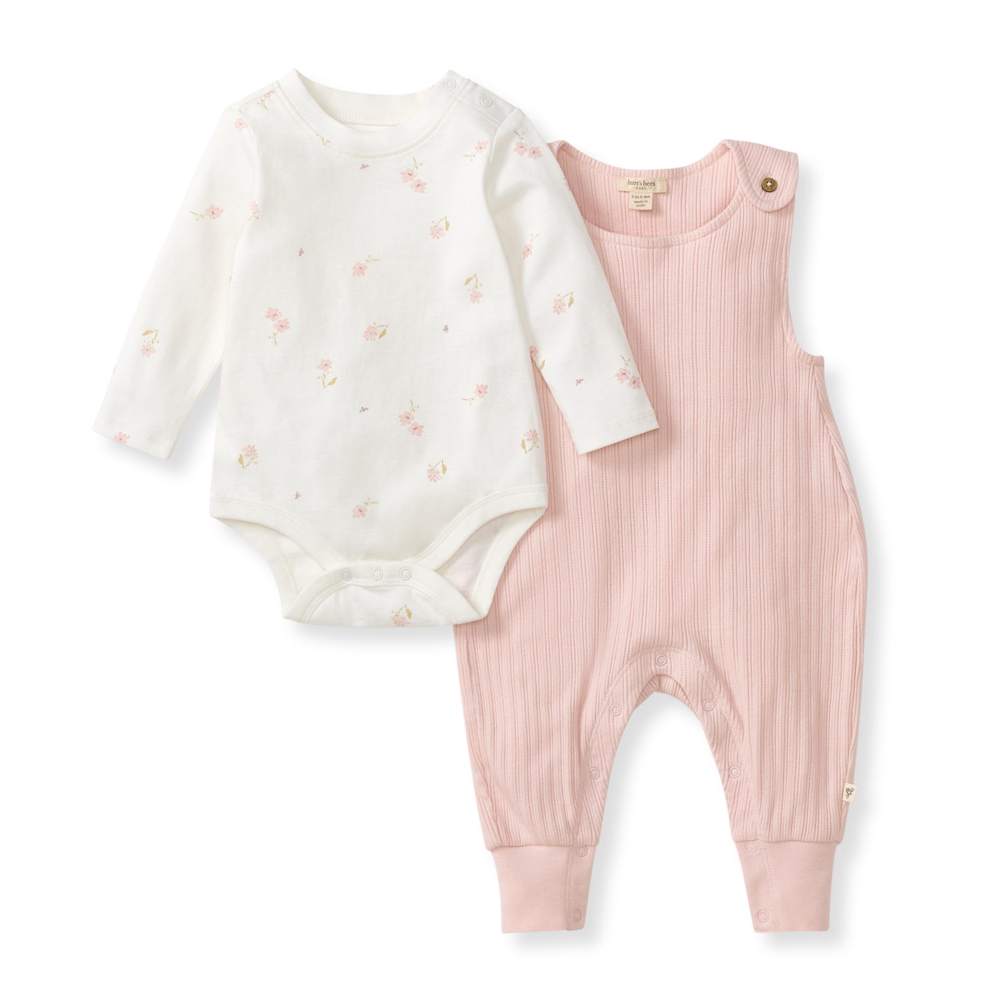 Burt's Bees Baby - Floral Bodysuit & Jumpsuit Baby Girl Set
